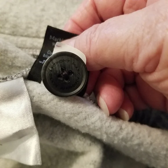 Marc Anthony Mens Button Up Cowl Neck Cardigan Sweater Slim Fit M Heather Gray - Picture 6 of 8